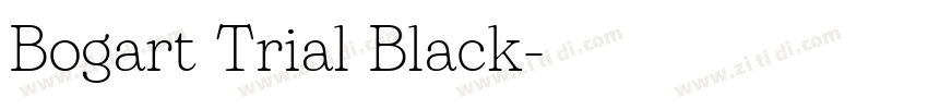 Bogart Trial Black字体转换
